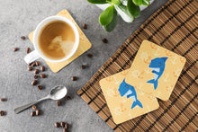 Load image into Gallery viewer, Shark on Beige Nautical Foam Coaster  BB6946FC