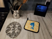 Load image into Gallery viewer, Shark on Beige Nautical Pot Holders - Set of 2 - Heat-Resistant Kitchen Essentials BB6946PTHD