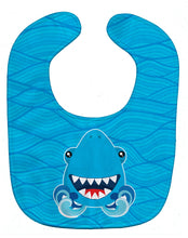 Load image into Gallery viewer, Shark Open Wide in Waves Baby Bib BB6947BIB