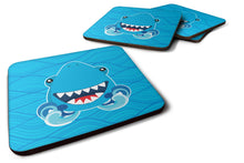 Load image into Gallery viewer, Shark Open Wide in Waves Foam Coaster  BB6947FC