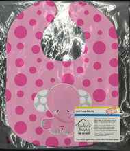 Load image into Gallery viewer, Elephant with Pink Polkadots Baby Bib BB6949BIB