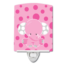 Load image into Gallery viewer, Elephant with Pink Polkadots Ceramic Night Light BB6949CNL