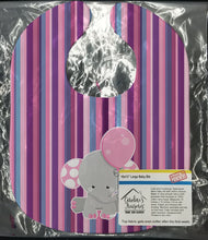 Load image into Gallery viewer, Elephant on Stripes Baby Bib BB6954BIB