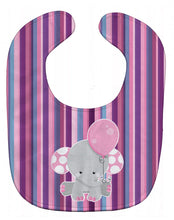 Load image into Gallery viewer, Elephant on Stripes Baby Bib BB6954BIB