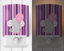 Load image into Gallery viewer, Elephant on Stripes Ceramic Night Light BB6954CNL