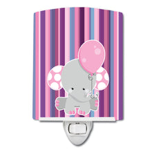 Load image into Gallery viewer, Elephant on Stripes Ceramic Night Light BB6954CNL