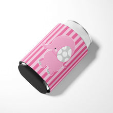 Load image into Gallery viewer, Elephant on Pink Stripes Can or Bottle Hugger BB6955CC