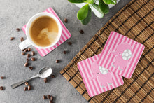 Load image into Gallery viewer, Elephant on Pink Stripes Foam Coaster  BB6955FC