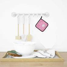 Load image into Gallery viewer, Elephant on Pink Stripes Pot Holders - Set of 2 - Heat-Resistant Kitchen Essentials BB6955PTHD