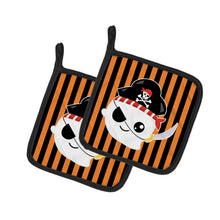 Load image into Gallery viewer, Halloween Ghost Pirate Pot Holders - Set of 2 - Heat-Resistant Kitchen Essentials BB6957PTHD