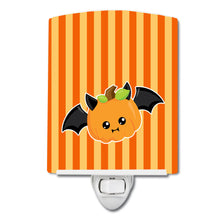 Load image into Gallery viewer, Halloween Pumpkin Bat Ceramic Night Light BB6959CNL