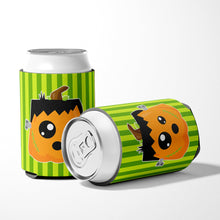 Load image into Gallery viewer, Halloween Pumpkin Frankenstein Can or Bottle Hugger BB6961CC