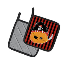 Load image into Gallery viewer, Halloween Pumpkin Pirate Pot Holders - Set of 2 - Heat-Resistant Kitchen Essentials BB6962PTHD