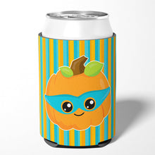 Load image into Gallery viewer, Halloween Pumpkin Superhero Can or Bottle Hugger BB6965CC