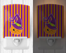 Load image into Gallery viewer, Halloween Pumpkin Witch Ceramic Night Light BB6967CNL