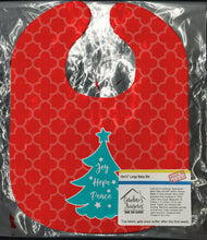 Load image into Gallery viewer, Christmas Tree Red Teal Baby Bib BB6969BIB