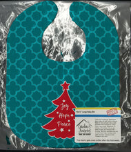 Load image into Gallery viewer, Christmas Tree Teal Red Baby Bib BB6970BIB