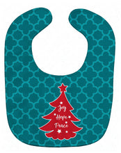 Load image into Gallery viewer, Christmas Tree Teal Red Baby Bib BB6970BIB