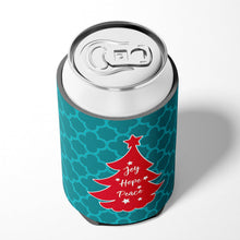 Load image into Gallery viewer, Christmas Tree Teal Red Can or Bottle Hugger BB6970CC
