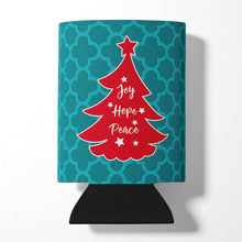 Load image into Gallery viewer, Christmas Tree Teal Red Can or Bottle Hugger BB6970CC