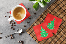 Load image into Gallery viewer, Christmas Tree Red Green Foam Coaster  BB6971FC
