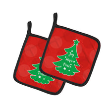 Load image into Gallery viewer, Christmas Tree Red Green Pot Holders - Set of 2 - Heat-Resistant Kitchen Essentials BB6971PTHD