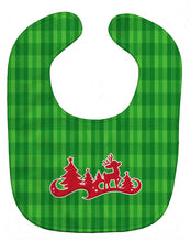 Load image into Gallery viewer, Christmas Tree Reindeer Green Baby Bib BB6973BIB