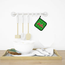 Load image into Gallery viewer, Christmas Tree Reindeer Green Pot Holders - Set of 2 - Heat-Resistant Kitchen Essentials BB6973PTHD
