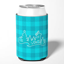 Load image into Gallery viewer, Christmas Tree Reindeer Blue Can or Bottle Hugger BB6974CC