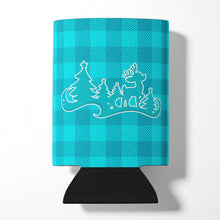 Load image into Gallery viewer, Christmas Tree Reindeer Blue Can or Bottle Hugger BB6974CC