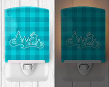 Load image into Gallery viewer, Christmas Tree Reindeer Blue Ceramic Night Light BB6974CNL