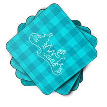 Load image into Gallery viewer, Christmas Tree Reindeer Blue Foam Coaster  BB6974FC