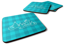 Load image into Gallery viewer, Christmas Tree Reindeer Blue Foam Coaster  BB6974FC