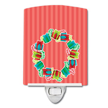 Load image into Gallery viewer, Christmas Wreath Presents Ceramic Night Light BB6976CNL