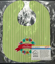 Load image into Gallery viewer, Christmas Wreath Presents Green Baby Bib BB6977BIB