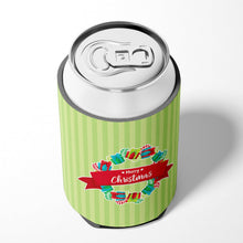 Load image into Gallery viewer, Christmas Wreath Presents Green Can or Bottle Hugger BB6977CC