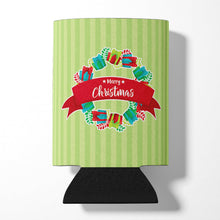 Load image into Gallery viewer, Christmas Wreath Presents Green Can or Bottle Hugger BB6977CC