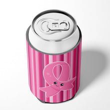 Load image into Gallery viewer, Breast Cancer Awareness Ribbon Face Can or Bottle Hugger BB6978CC