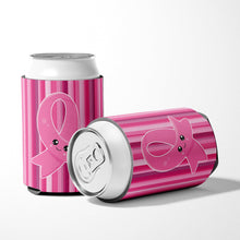 Load image into Gallery viewer, Breast Cancer Awareness Ribbon Face Can or Bottle Hugger BB6978CC