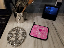 Load image into Gallery viewer, Breast Cancer Awareness Ribbon Balloons Pot Holders - Set of 2 - Heat-Resistant Kitchen Essentials BB6979PTHD