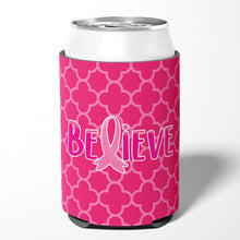 Load image into Gallery viewer, Breast Cancer Awareness Ribbon Believe Can or Bottle Hugger BB6980CC