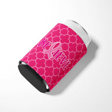 Load image into Gallery viewer, Breast Cancer Awareness Ribbon Believe Can or Bottle Hugger BB6980CC