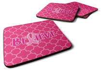 Load image into Gallery viewer, Breast Cancer Awareness Ribbon Believe Foam Coaster  BB6980FC