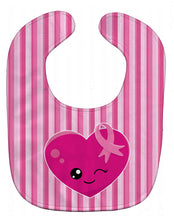 Load image into Gallery viewer, Breast Cancer Awareness Ribbon Heart Baby Bib BB6982BIB