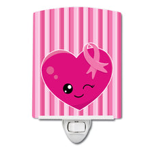 Load image into Gallery viewer, Breast Cancer Awareness Ribbon Heart Ceramic Night Light BB6982CNL
