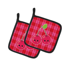 Load image into Gallery viewer, Cherry Faces Pot Holders - Set of 2 - Heat-Resistant Kitchen Essentials BB6985PTHD