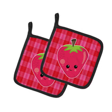 Load image into Gallery viewer, Strawberry Face Pot Holders - Set of 2 - Heat-Resistant Kitchen Essentials BB6989PTHD