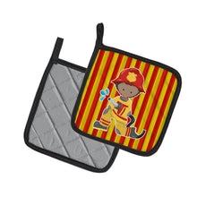Load image into Gallery viewer, Fireman Boy Pot Holders - Set of 2 - Heat-Resistant Kitchen Essentials BB6996PTHD