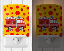 Load image into Gallery viewer, Fireman's Firetruck Ceramic Night Light BB6998CNL