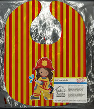 Load image into Gallery viewer, Fireman Girl Baby Bib BB7001BIB